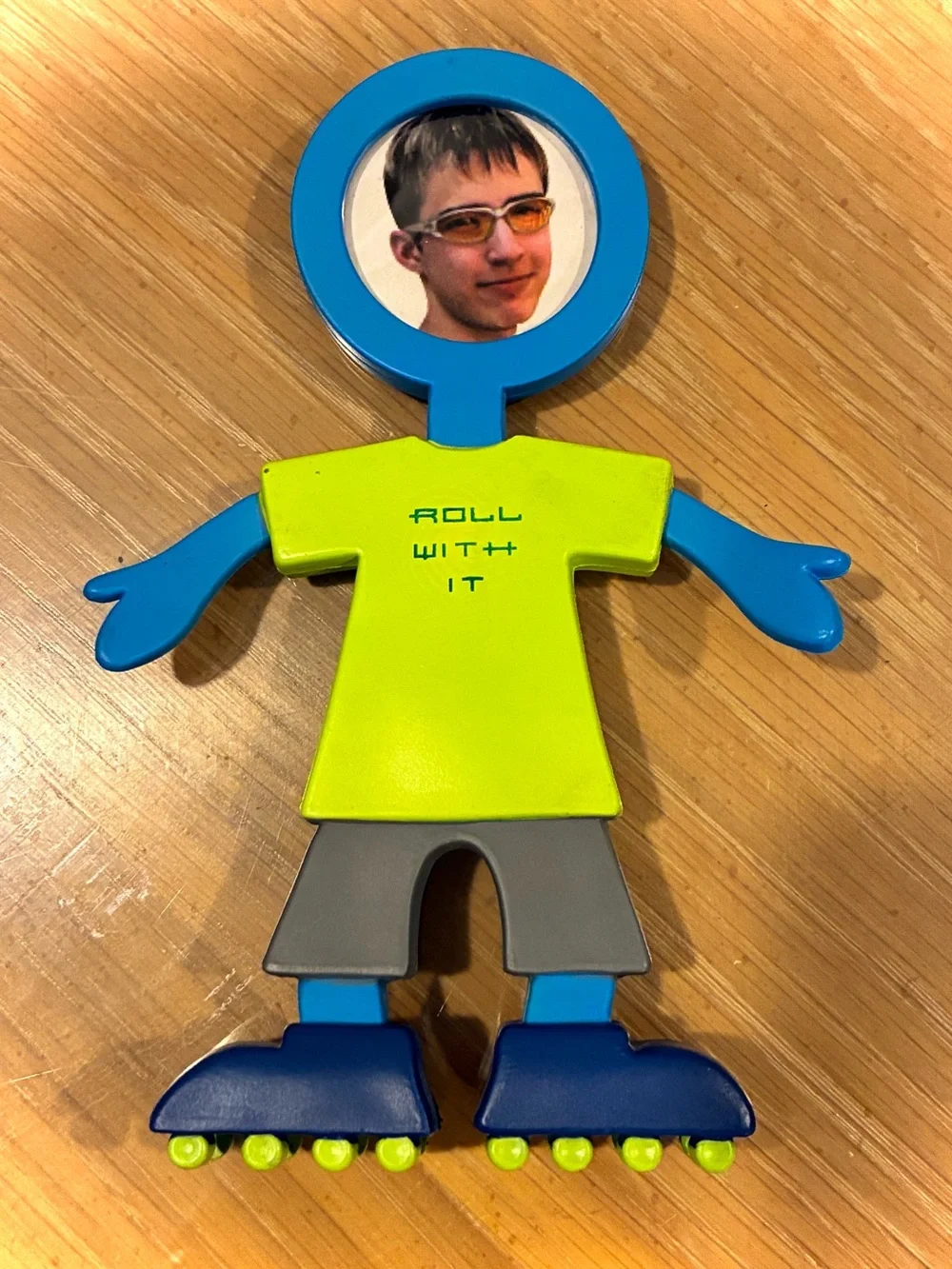 Vintage Flexo Buddies Photo Frame, by CBS Designs, “Roller Blades Boy”